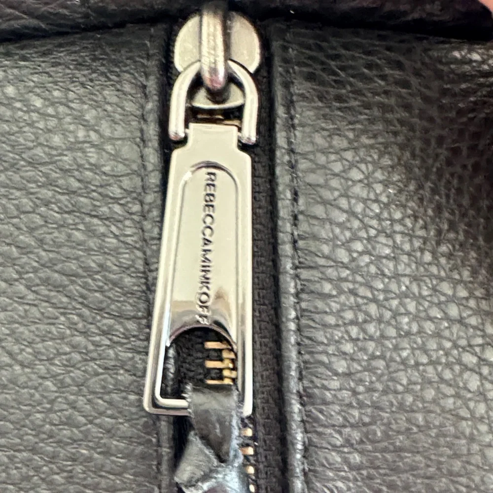 Rebecca Minkoff Pebbled Black Leather Backpack - Picture 2 of 7